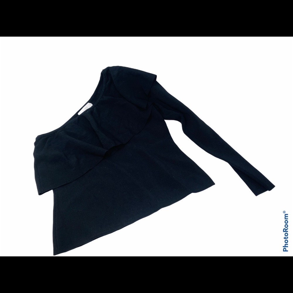 MILLY*One Shoulder Long Sleeve Knit Top**Med $348 - Picture 3 of 6